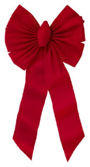 Holiday Trim 7355 14  x 28  x 4  7 Loop Red Velvet Holiday Christmas Bow - Quantity of 8 Supply