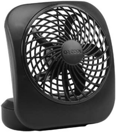 O2C FD05004BLK Black 5  2 Speed Portable Battery Operated Fan - Quantity of 12 Online Hot Sale