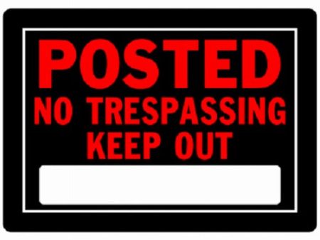 Hillman 840141 10  x 14  Aluminum Posted No Trespassing Keep Out Sign - Quantity of 6 Fashion