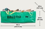 Bagster 3CUYD Waste Management Dumpster In A Bag 8  x 4  x 2.5  Trash Pickup - Quantity of 2 For Sale