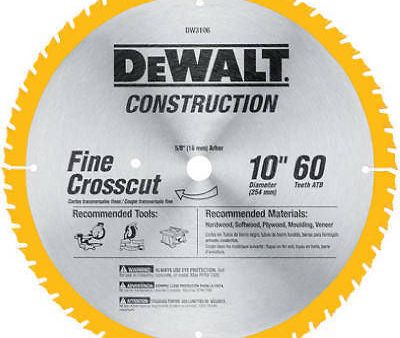 6  DEWALT DW3106 10  60T CROSSCUT CIRCULAR SAW BLADES Fashion