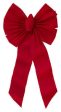 Holiday Trim 7355 14  x 28  x 4  7 Loop Red Velvet Holiday Christmas Bow - Quantity of 36 For Sale