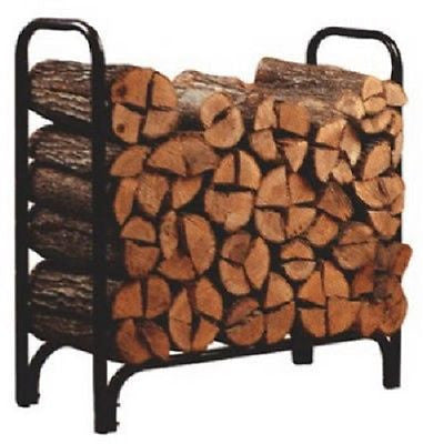 Panacea Products 15203 4 ft Deluxe Black Steel Log   Firewood Rack Online Sale