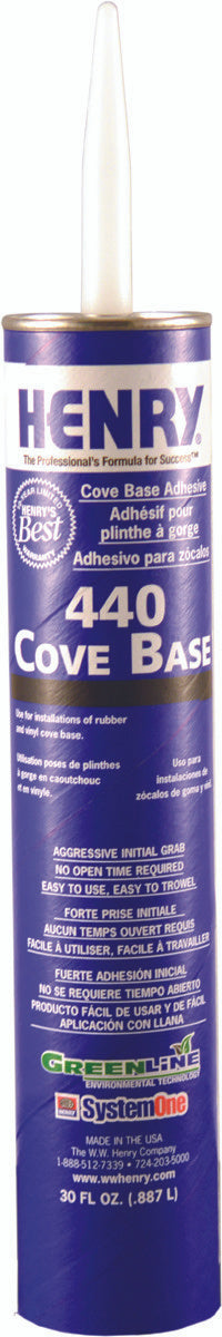 Henry 12107 30 oz Tube Of #440 Cove Base Adhesive - Quantity of 1 Online Hot Sale