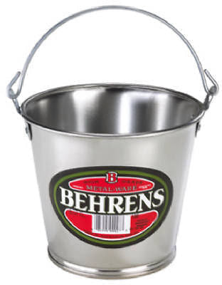 Behrens 1202GS 55 oz Galvanized Steel Water Pail   Bucket With Handle - Quantity of 8 Sale