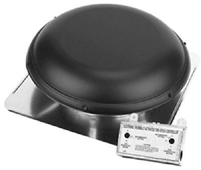 Air Vent 53847 ASRHPBK Black 25  Roof Power Attic Ventilator Fan w Thermostat For Discount