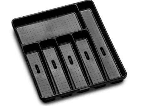 Madesmart 95-29806-06 Large Black Silverware Storage   Organizer Tray - Quantity of 2 Online Sale