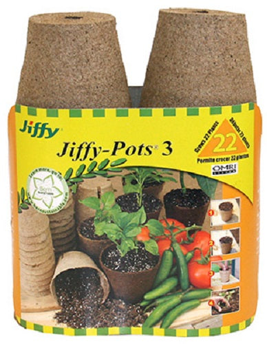 Jiffy JP322 22-Pack 3  Round Seed Starting Peat Pots - Quantity of 9 Discount