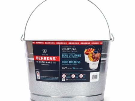 Behrens C17GS 4 Gallon Galvanized Sheet Steel Wash Tub Bucket - Quantity of 6 Online Sale