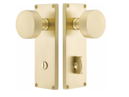 Emtek 8229.CCUS3NL.KNKUS26 Select Modern Thumbturn Privacy , Sideplate Locksets Non-Keyed 7  Overall , 3-3 8  C-C , , Conical Stem , Knurled Knob Online now